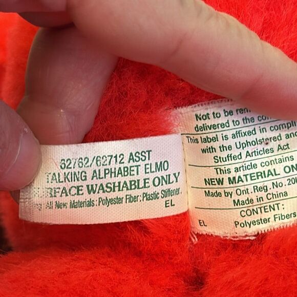 Vintage Tyco Tickle Me Elmo Sesame Street 15" Talking Plush. 1995. Not working - Picture 8 of 8